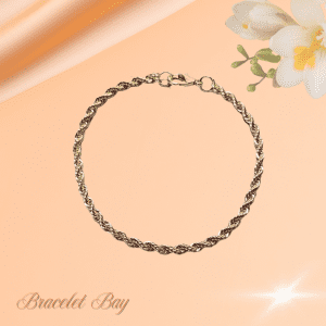 Gold Tone Rope Chain Bracelet – Adjustable 18–23 cm Lightweight Twisted Jewellery