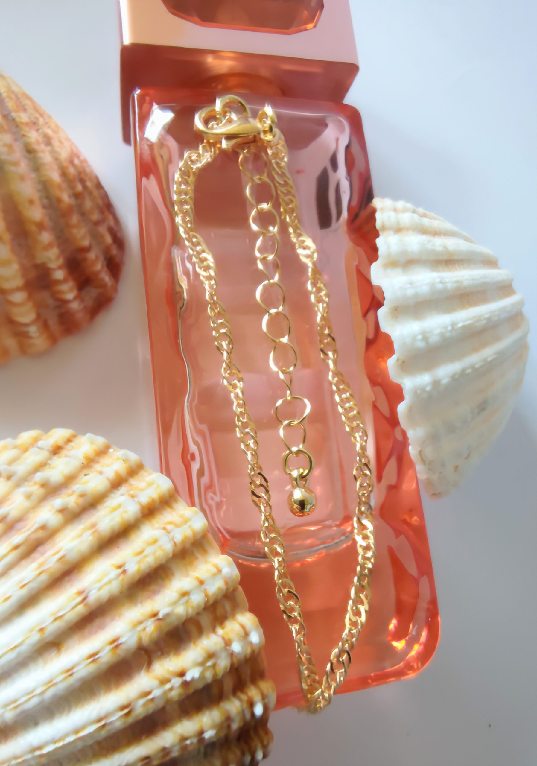 Gold Tone Chain Anklet – Minimal, Adjustable and Timeless Ankle Bracelet/Anklet - Image 3