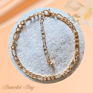 Gold Tone Chain Bracelet – Adjustable Statement Jewellery for Woman and Men