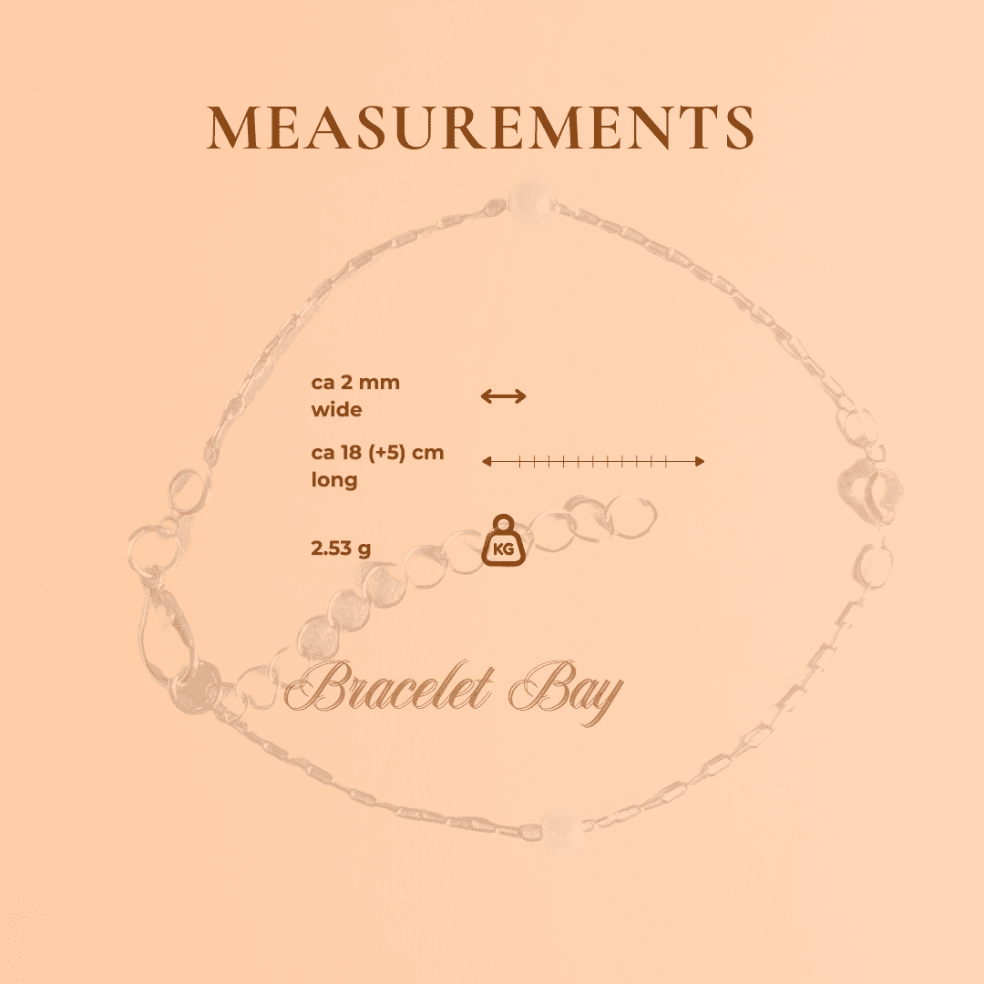 Gold Tone Chain Bracelet with Faux Pearl & Glass Bead – Adjustable Minimalist Jewellery - Image 7